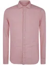 Tintoria Mattei Linen Classic Shirt In Pink