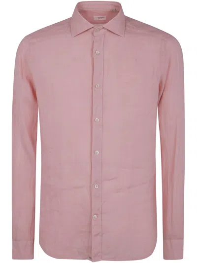 Tintoria Mattei Linen Classic Shirt In Pink