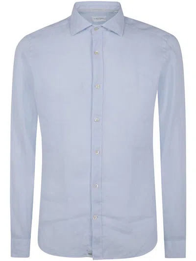 Tintoria Mattei Linen Classic Shirt In Blue