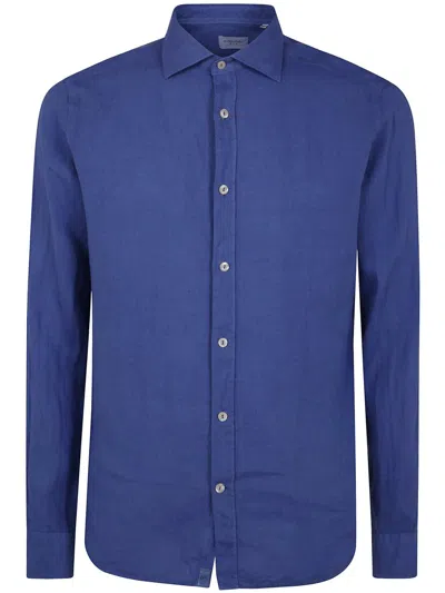 Tintoria Mattei Linen Classic Shirt Clothing In Blue