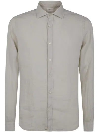 Tintoria Mattei Linen Classic Shirt In Brown