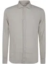 Tintoria Mattei Linen Classic Shirt In Brown