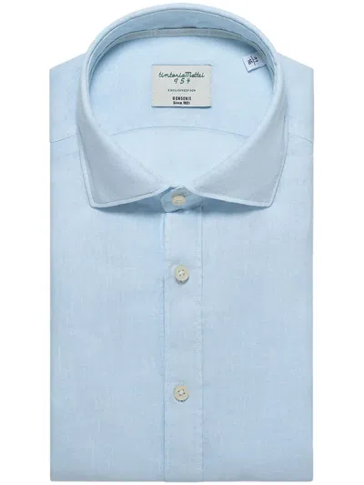 Tintoria Mattei Linen Shirt In Blue