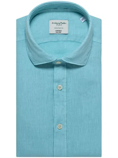 Tintoria Mattei Linen Shirt In Blue