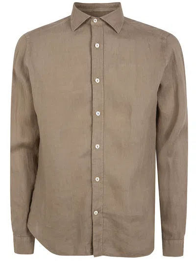 Tintoria Mattei Long-sleeve Shirt In Brown