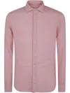 Tintoria Mattei Linen Classic Shirt In Pink