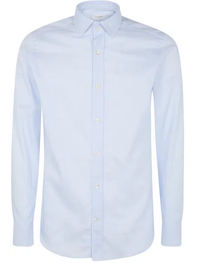 Tintoria Mattei Little Squared Shirt In Blue