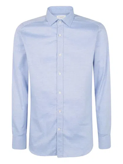 Tintoria Mattei Little Squared Shirt In Blue