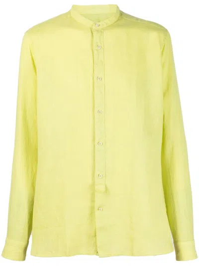 Tintoria Mattei Long-sleeve Linen Shirt In Yellow