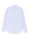 Tintoria Mattei Long-sleeved Cotton Shirt In Blue