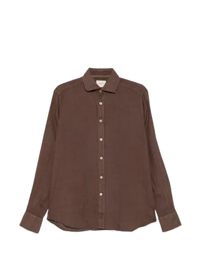 Tintoria Mattei Long-sleeve Shirt In Brown