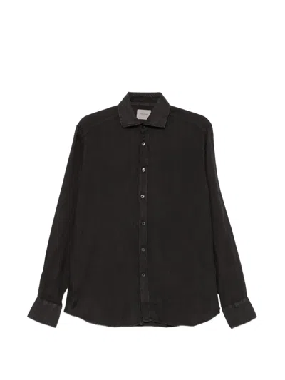 Tintoria Mattei Dark Gray Faded Shirt In Black