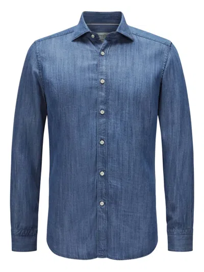 Tintoria Mattei Lyocell Shirt In Blue