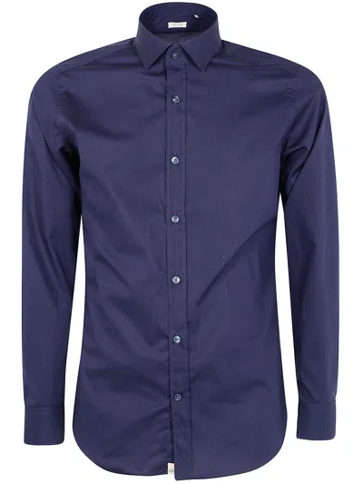 Tintoria Mattei New Cotton Stretch Shirt In Blue
