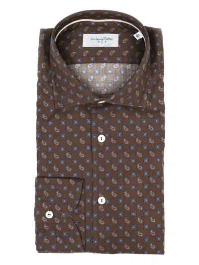 Tintoria Mattei Paisley-print Shirt In Brown