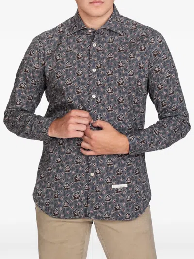 Tintoria Mattei Pattern Shirt In Gray