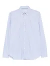 Tintoria Mattei Pinstripe Button-down Shirt In Blue