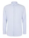 Tintoria Mattei Pinstripe Button-up Shirt In Blue