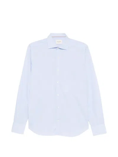 Tintoria Mattei Pinstripe-pattern Slim-fit Shirt In Blue