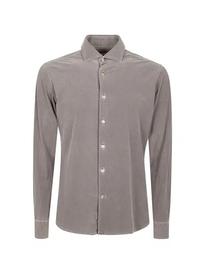Tintoria Mattei Pique-weave Long-sleeve Shirt In Animal Print