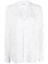 Tintoria Mattei Pleated-bib Linen Shirt In Weiss