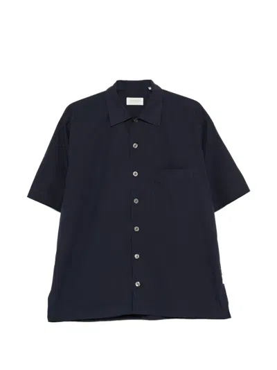 Tintoria Mattei Pocket Short-sleeve Shirt In Blue