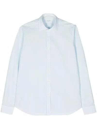 Tintoria Mattei Poplin Cotton Shirt In Blue