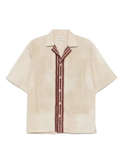 Tintoria Mattei Printed Cotton Shirt In Neutral