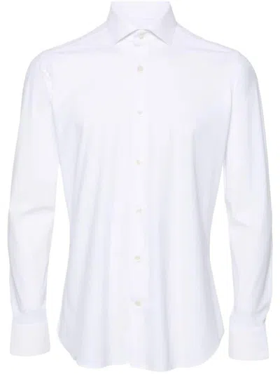 TINTORIA MATTEI BI STRETCH SHIRT,QF0CJE 095 UA1 WHITE