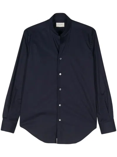 Tintoria Mattei Poplin Long-sleeve Shirt In Blue