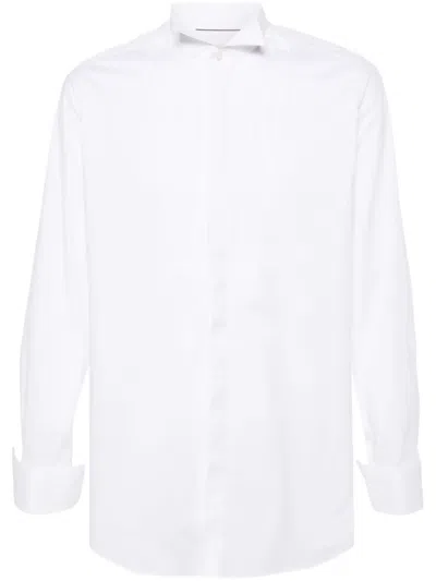 Tintoria Mattei Pintuck-detail Buttoned Shirt In White