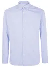 Tintoria Mattei Button-up Cotton Shirt In Blue