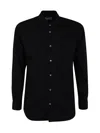 Tintoria Mattei Plain Collar Shirt In Black