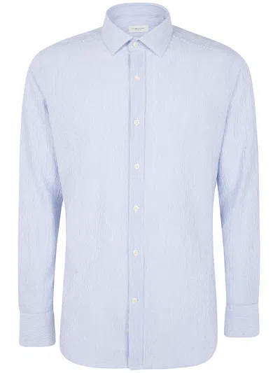 Tintoria Mattei Sirsaker Regular Shirt In Blue