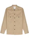 Tintoria Mattei Spread-collar Cotton Shirt Jacket In Neutrals