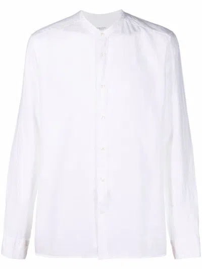 Tintoria Mattei Stand-up Collar Linen Shirt