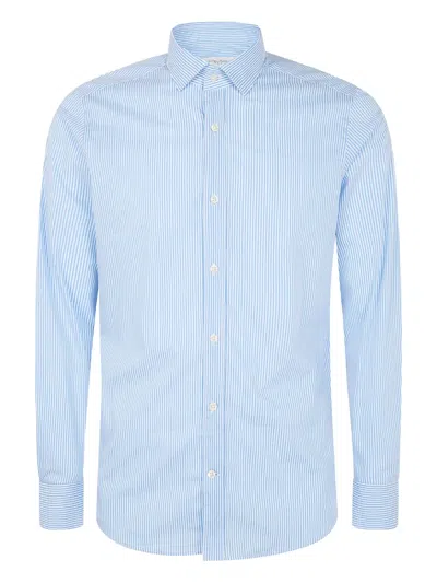 Tintoria Mattei Striped Button-up Shirt In Blue
