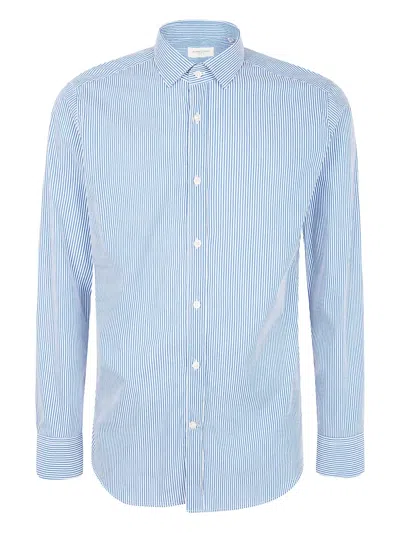 Tintoria Mattei Thin Stripes Shirt In Blue