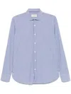 Tintoria Mattei Cotton Poplin Striped Shirt In Blue