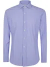 Tintoria Mattei Houndstooth Pattern Shirt In Blue