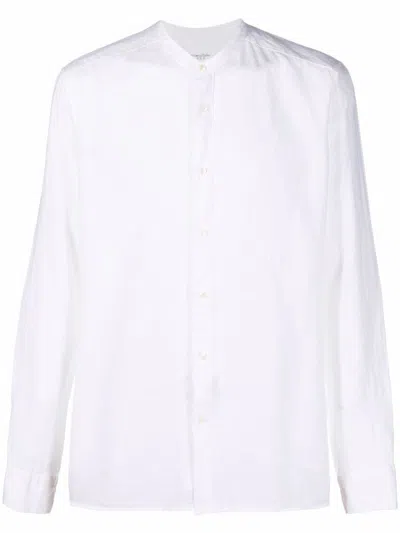 TINTORIA MATTEI WHITE LOGO DETAIL SHIRTS