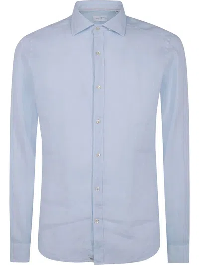 TINTORIA MATTEI LINEN CLASSIC SHIRT,X66TNW UB5 LIGHT BLUE