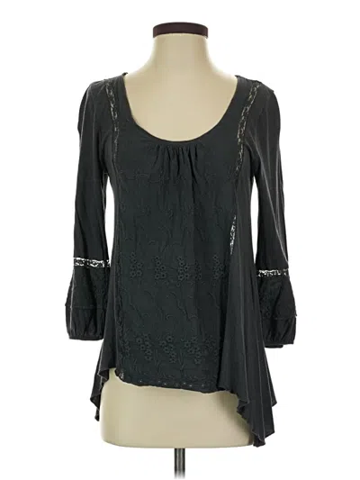 Pre-owned Tiny 3/4 Sleeve Blouse In Black