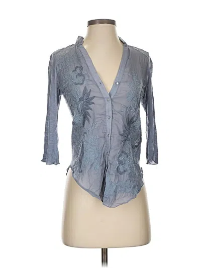 Pre-owned Tiny 3/4 Sleeve Blouse In Blue