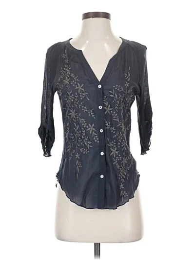 Pre-owned Tiny 3/4 Sleeve Blouse In Blue