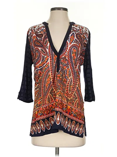 Pre-owned Tiny 3/4 Sleeve Blouse In Blue