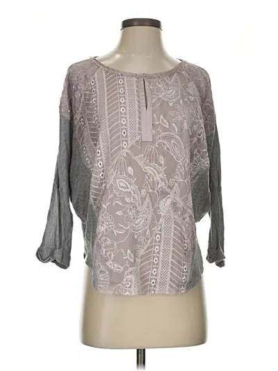 Pre-owned Tiny 3/4 Sleeve Blouse In Gray