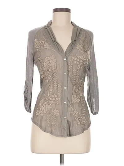 Pre-owned Tiny 3/4 Sleeve Blouse In Gray