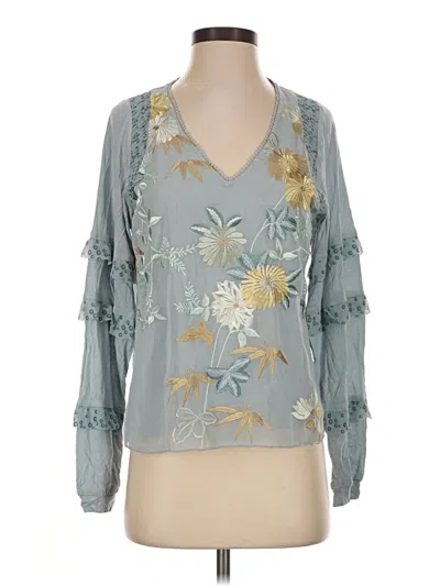 Pre-owned Tiny 3/4 Sleeve Blouse In Gray