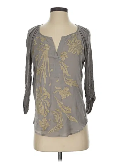 Pre-owned Tiny 3/4 Sleeve Blouse In Gray